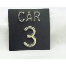 Elevator Identification Plate 4 x 4 ''CAR 3''