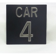 Elevator Identification Plate 4 x 4 ''CAR 4''