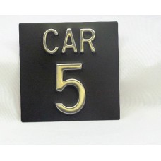 Elevator Identification Plate 4 x 4 ''CAR 5''