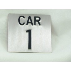 Elevator Identification Plate, Stainless Steel 4 x 4 ''CAR 1''