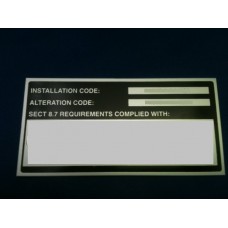 Data Tag, Alteration Code Data Plate